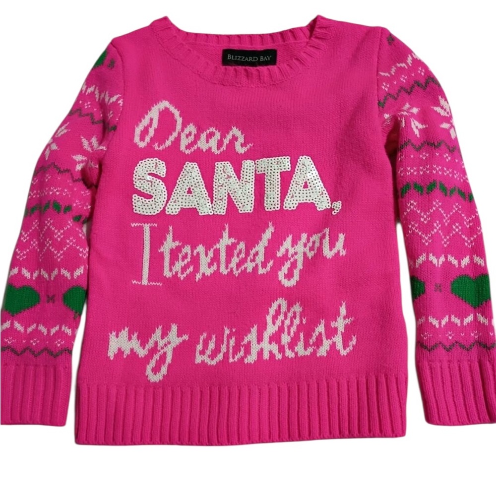 Blizzard Bay Pink Christmas Sweater